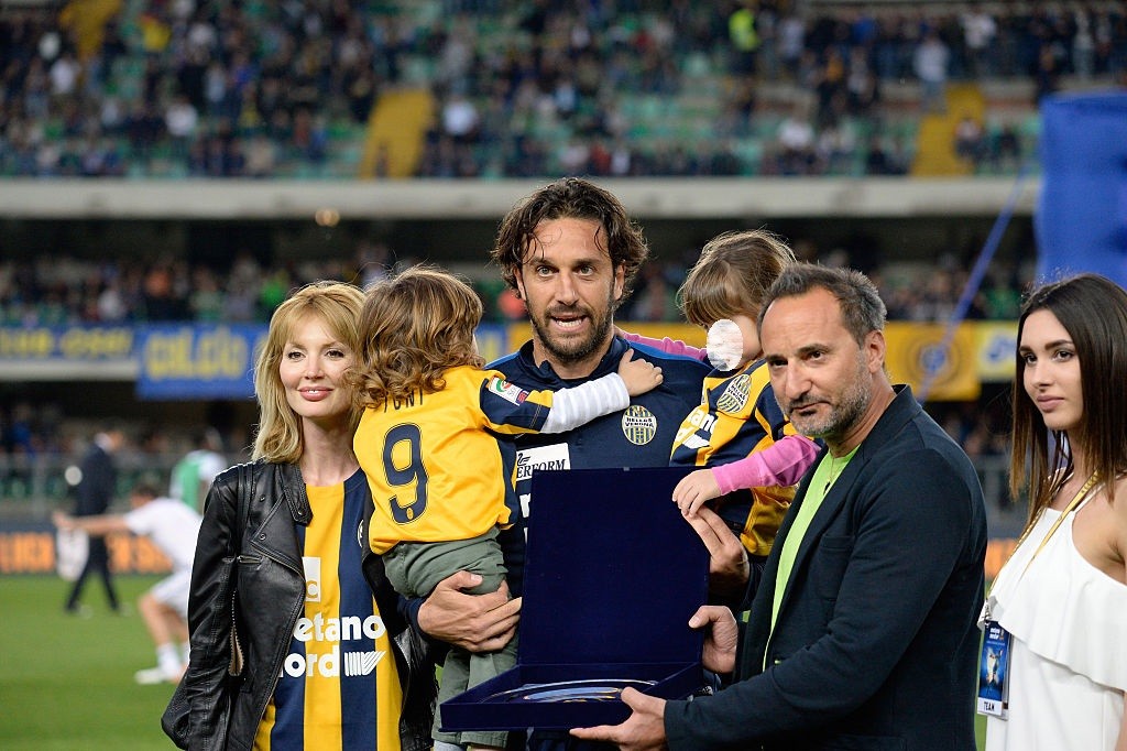 during the Serie A match between Hellas Verona FC and Juventus FC at Stadio Marc'Antonio Bentegodi on May 8, 2016 in Verona, Italy.