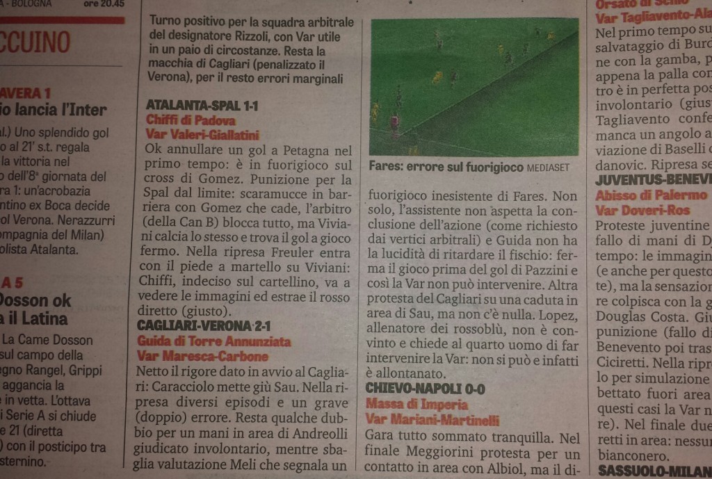 gazzetta fuorigioco fares